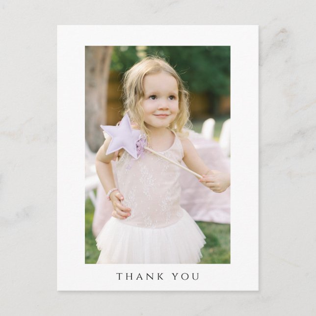 Photo Birthday Thank You Post Card (Front)