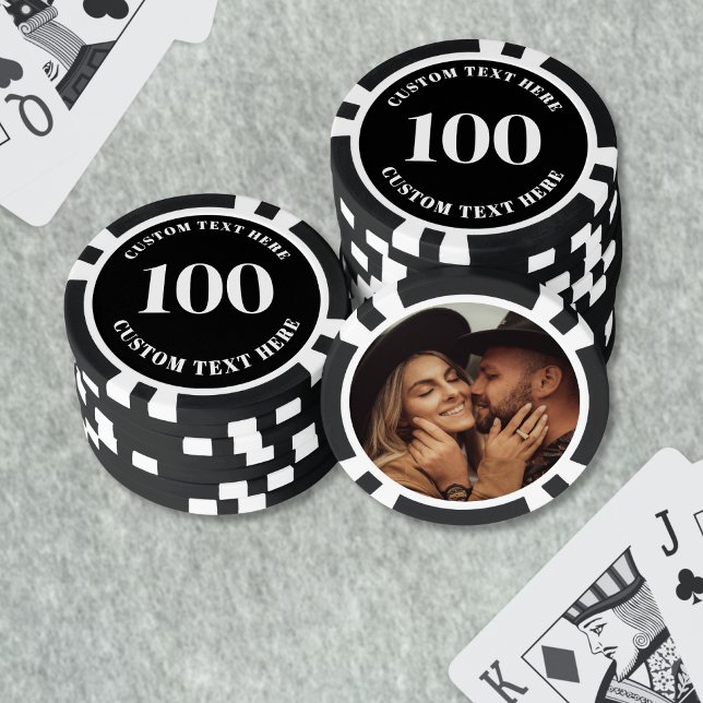 Photo Black 100 Numbered Poker Chips (Photo Black 100 Numbered Poker Chips)