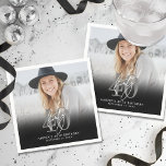 Photo Black 40th Birthday Party Napkins<br><div class="desc">Modern Photo Background 40th Birthday Cocktail Napkin. Celebrate forty in style with this bold and modern napkin design featuring a full photo background for a personal, eye-catching look. A soft black gradient fades in at the bottom of the napkin, helping the text stand out while adding a sleek, polished feel....</div>