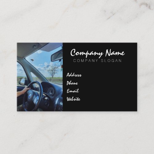 Photo Black and White Auto Glass Repair Business Card