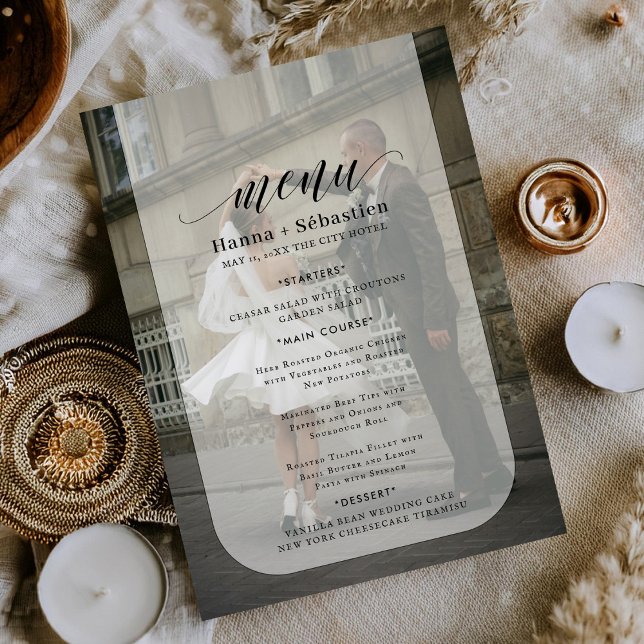 photo Black and White Wedding Menu (Creator Uploaded)