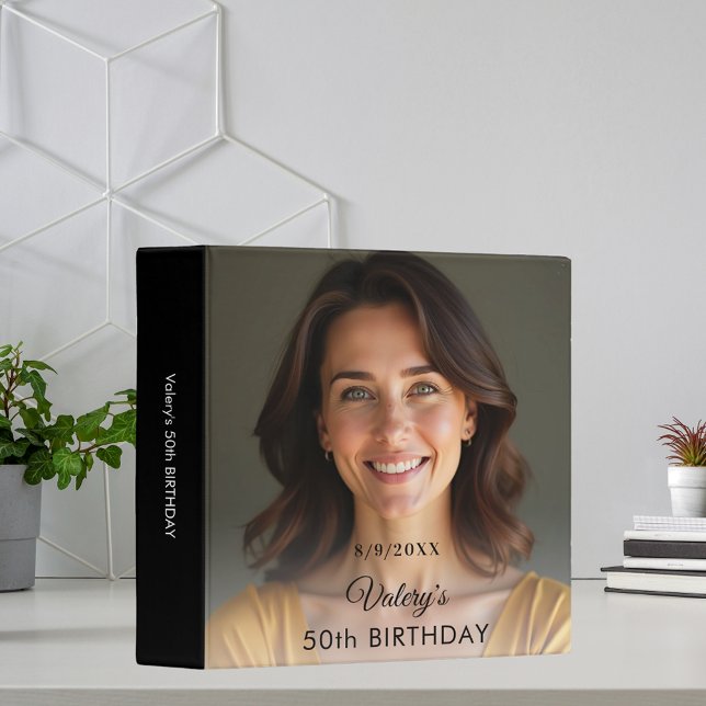 Photo black birthday album 3 ring binder (Creator Uploaded)