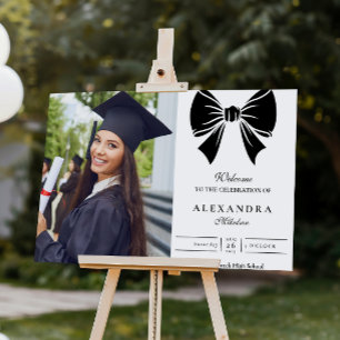 Photo Black Bow Graduation Party  Foam Board