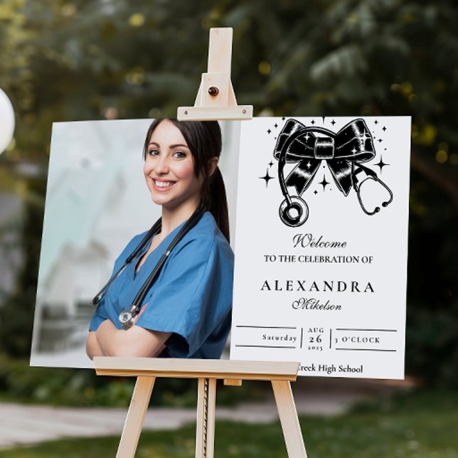 Photo Black Bow Nursing School Graduate Foam Board (Creator Uploaded)