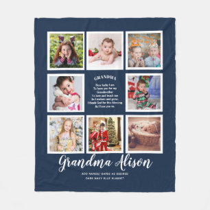 Photo Blanket Grandma Poem Grandpa Family Tree