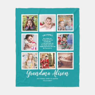 Photo Blanket Grandma Poem Grandpa Family Tree