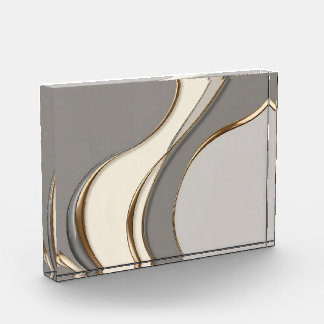 Photo block in stylish abstract graphic