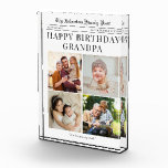 Photo Block, Newspaper Photo Collage for Grandpa<br><div class="desc">This charming Newspaper-Style birthday photo block brings a fun, nostalgic twist to their special day. Ideal for Grandad or any recipient, simply customize the name of your choosing! All text and images are fully customizable and easy for you to edit. Designed to resemble a vintage newspaper, it features personalized headlines...</div>