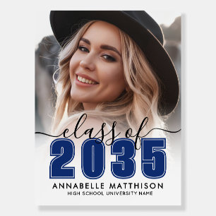 Photo Blue Graduation Party Sign