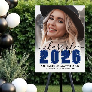 Photo Blue Graduation Party Sign