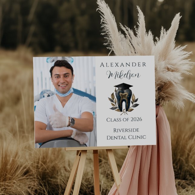 Photo Blue Laurel Dental Graduation Foam Board (Creator Uploaded)