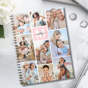 Photo Blush Pink Monogram Notebook