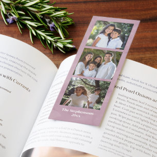 Photo Bookmark 6 Pictures Personalized 2-Sided