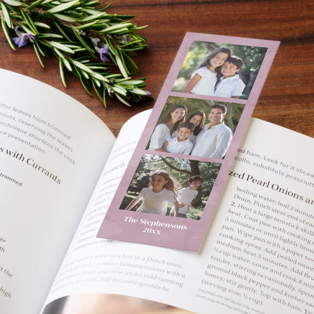 Photo Bookmark 6 Pictures Personalized 2-Sided (Book)
