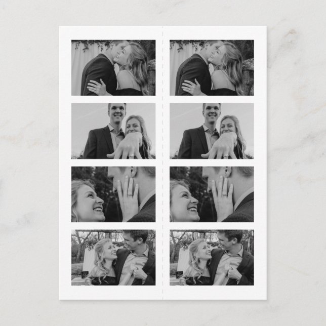 Photo Bookmark Blush Save the Date Invitation Postcard (Front)