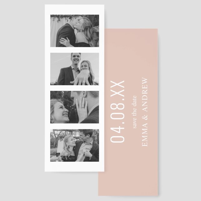 Photo Bookmark Save the Date Invitation (Front & Back)