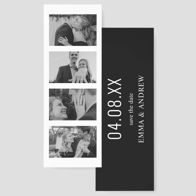 Photo Bookmark Save the Date Invitation (Front & Back)
