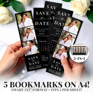 Photo Booth 2x7" Save the Date Wedding Strip