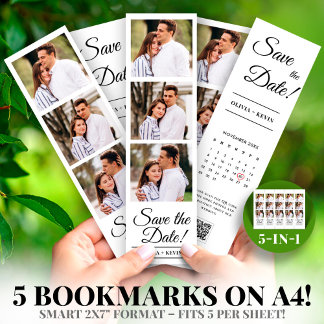 Photo Booth 2x7" Save the Date Wedding Strip