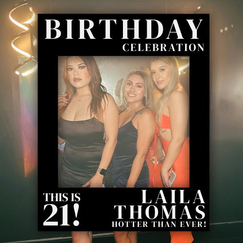 Photo Booth Birthday Magazine Cover Prop Frame