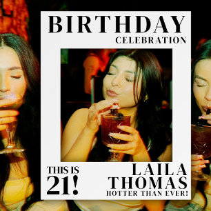 Photo Booth Birthday Magazine Cover Prop Frame Foam Board