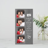 Photo Booth Bookmark Themed Cute Save the Date (Standing Front)