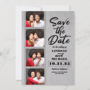 Photo Booth Bookmark Themed Fun Save the Date