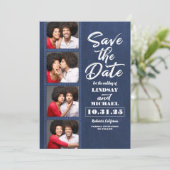 Photo Booth Bookmark Themed Fun Save the Date (Standing Front)