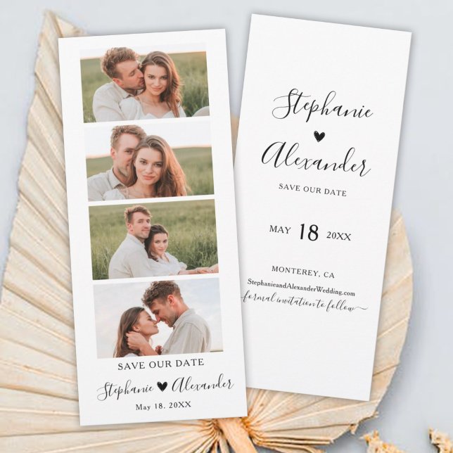 Photo Booth Bookmark Wedding Save the Date 