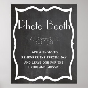 Photo Booth Chalkboard Wedding Sign