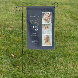 Photo Booth Editable Color Graduation Garden Flag