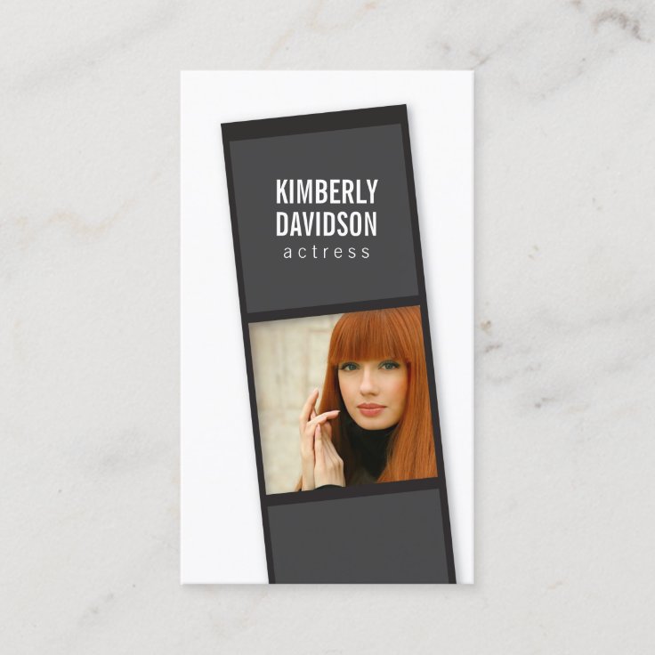 Photo Booth Film Strip for Actors, Models Business Card Zazzle