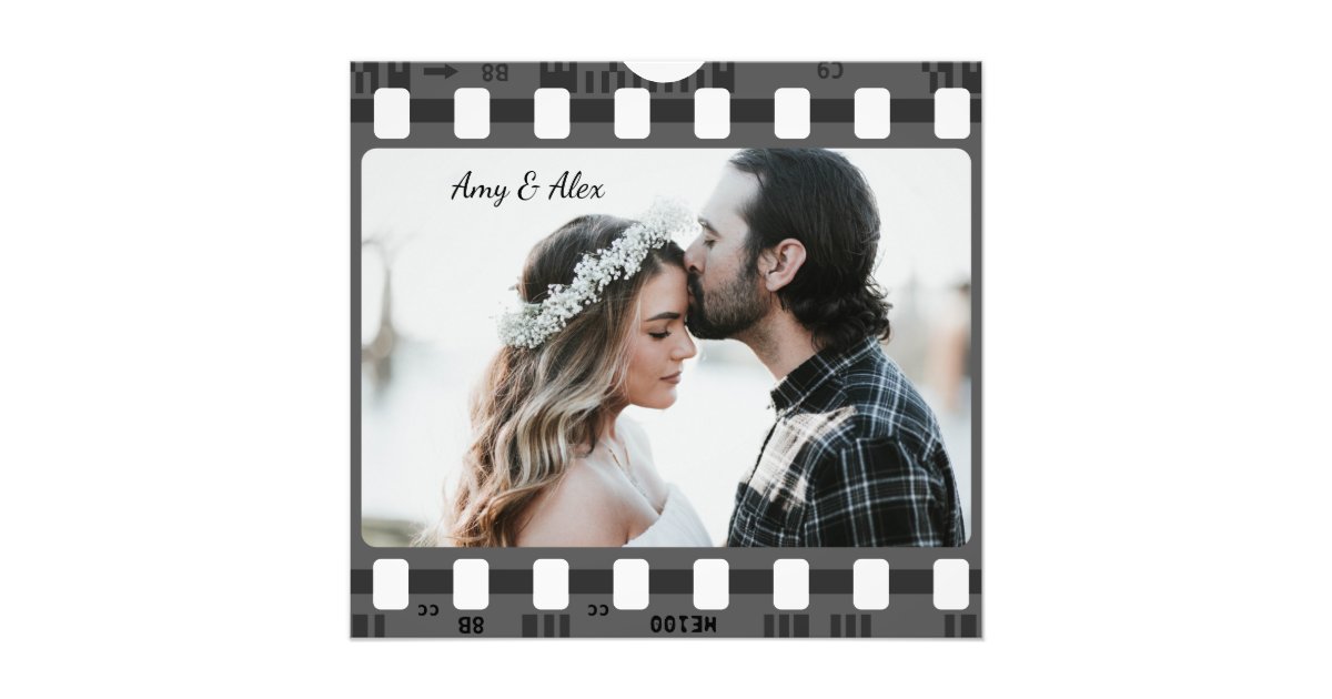 Photo booth film strip personalized photo template Zazzle