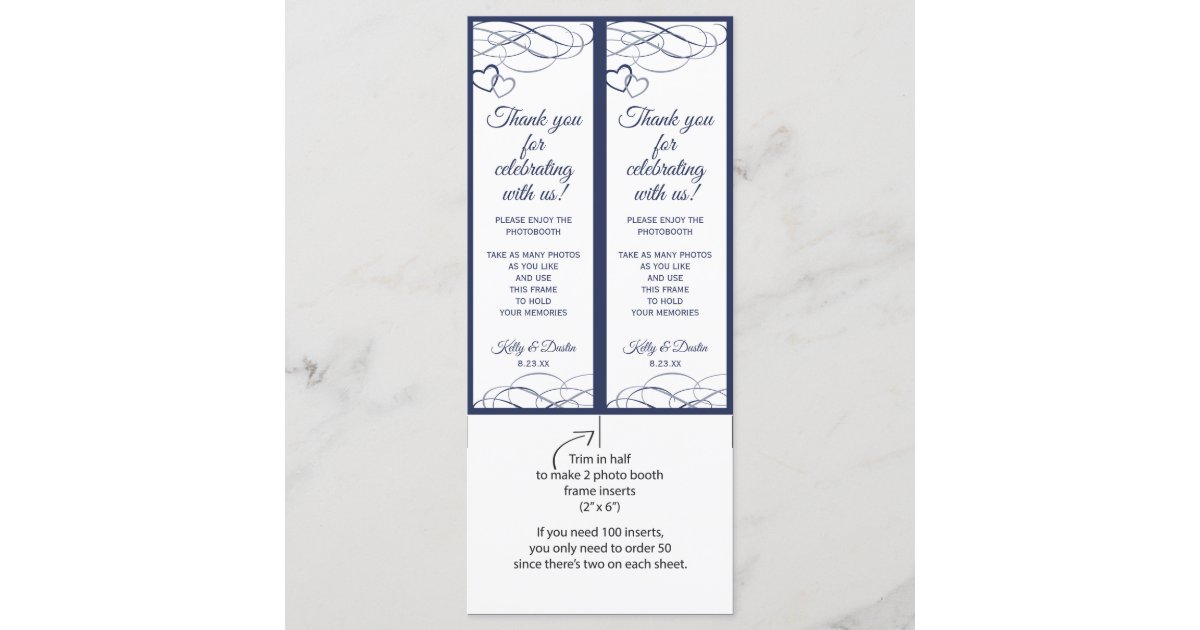 Photo Booth Frame Inserts Beloved Navy Blue Zazzle Com