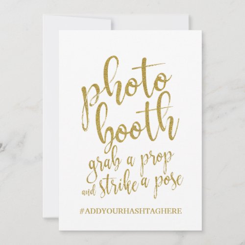 Photo Booth Glitter Gold Affordable Sign
