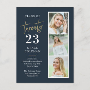 Photo Booth Graduation Party Invitation Postcard