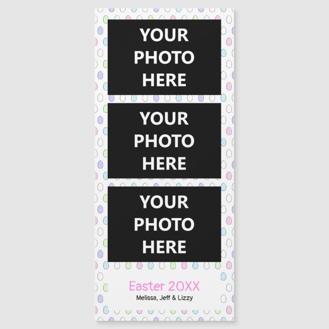 Photo Booth Magnet Cute Easter | 3 Pictures (Front)