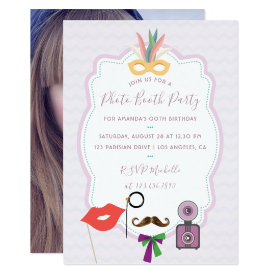photo booth party invitation zazzle com photo party invitation