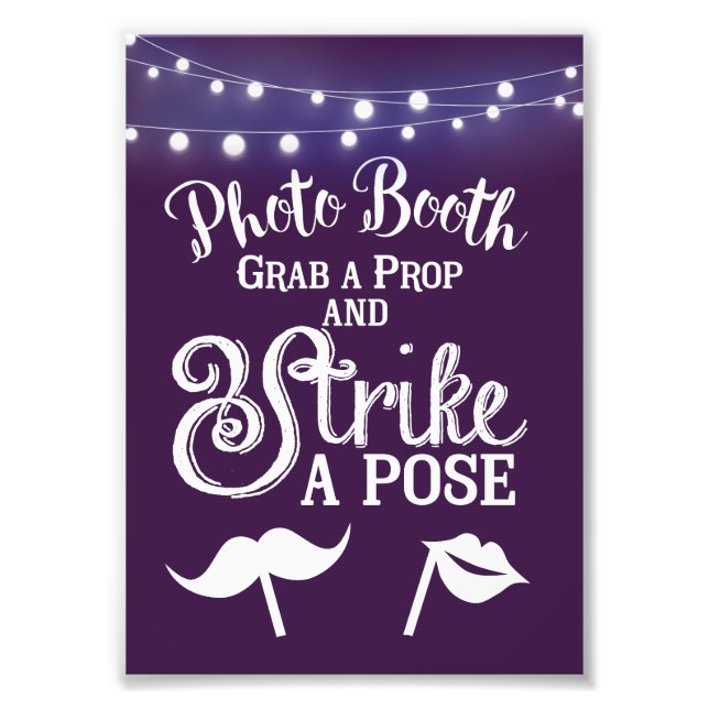 Photo Booth party or wedding evening Print (Front)