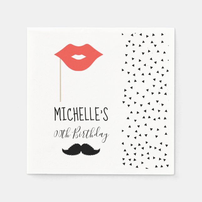 Photo Booth Party personalised Paper Napkins (Front)