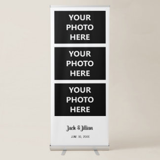 Photo Booth Photo Strip Collage Custom Text Retractable Banner