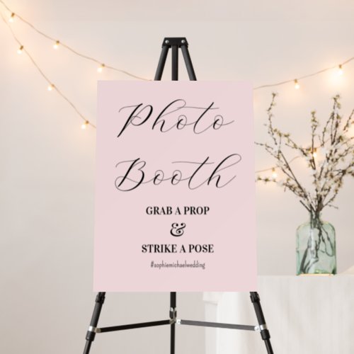 Photo Booth Pink Wedding Bridal Shower Foam Board