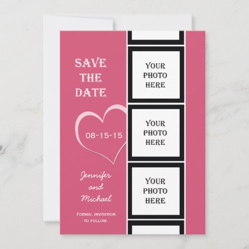 Photo Booth Save the Date Invitation Card