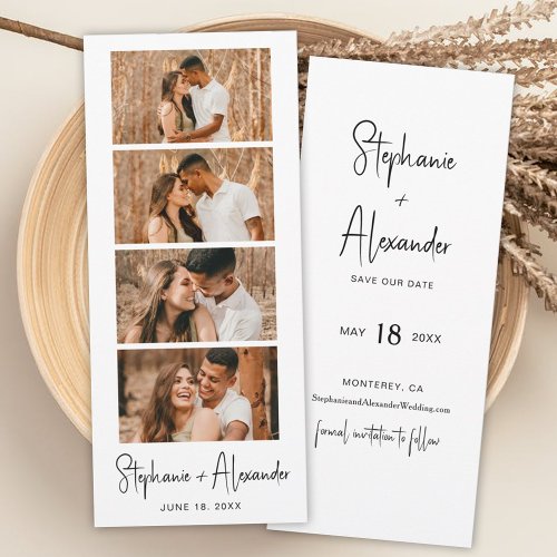 Photo Booth Script Bookmark Wedding Save the Date 