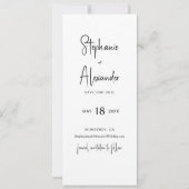Photo Booth Script Bookmark Wedding Save the Date  (Back)