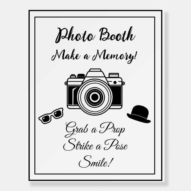 Photo Booth Sign for Wedding (Front)