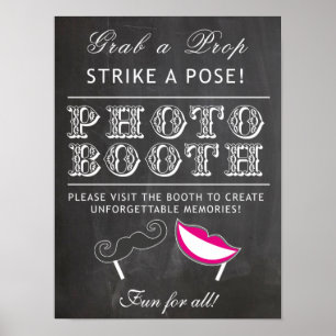 Photo Booth sign - grab a prop chalkboard