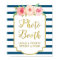 Photo Booth Sign Pink Gold Navy Blue White Stripes