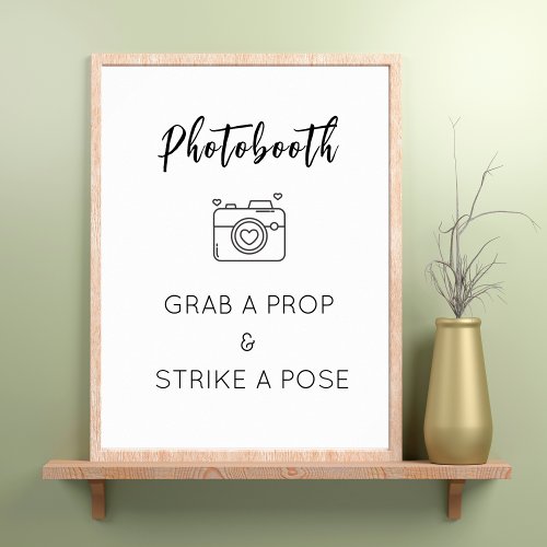 Photo Booth Sign Template for Wedding Party