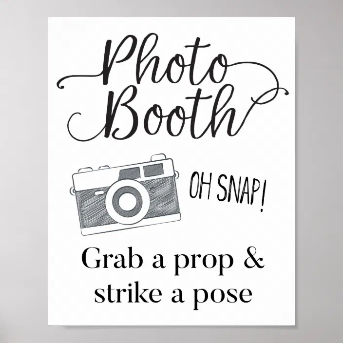 Photo Booth Gothic Wedding Sign With Roses and Skull Instant Download Hallowedding Decoration G06 Print Ready Halloween Table Sign